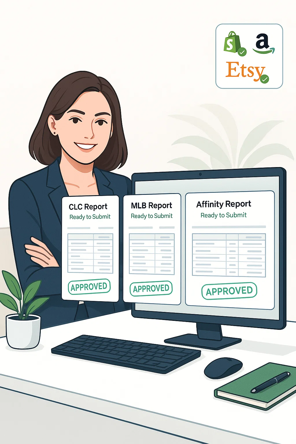 Before and after: messy data transformed into clean reports